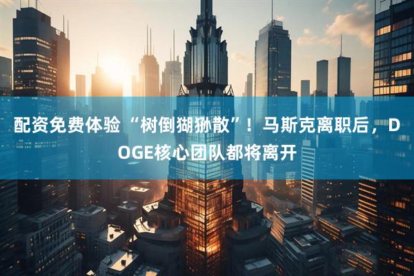 配资免费体验 “树倒猢狲散”！马斯克离职后，DOGE核心团队都将离开