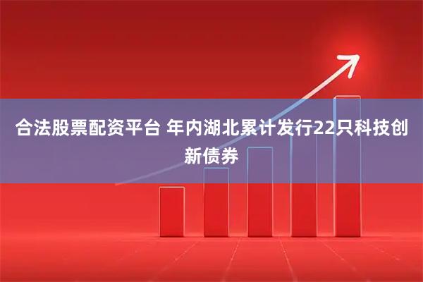 合法股票配资平台 年内湖北累计发行22只科技创新债券